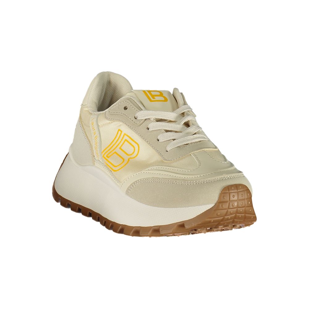 Béžová dámská obuv typu sneaker z polyuretanu