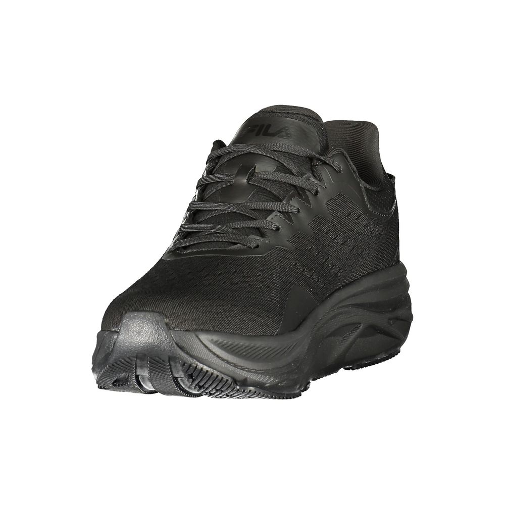 Black Polyester Men Sneaker
