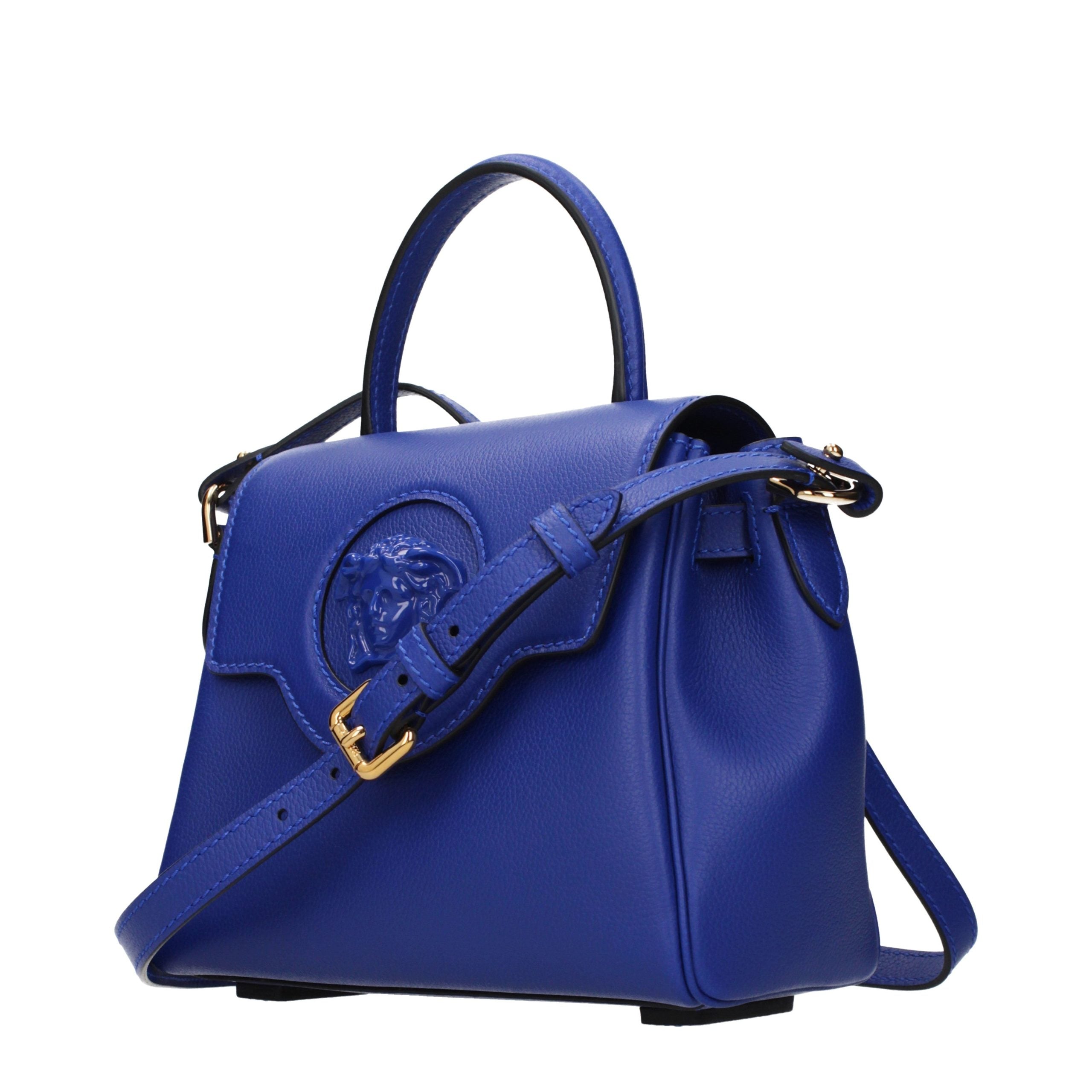 Blue Leather Handbag