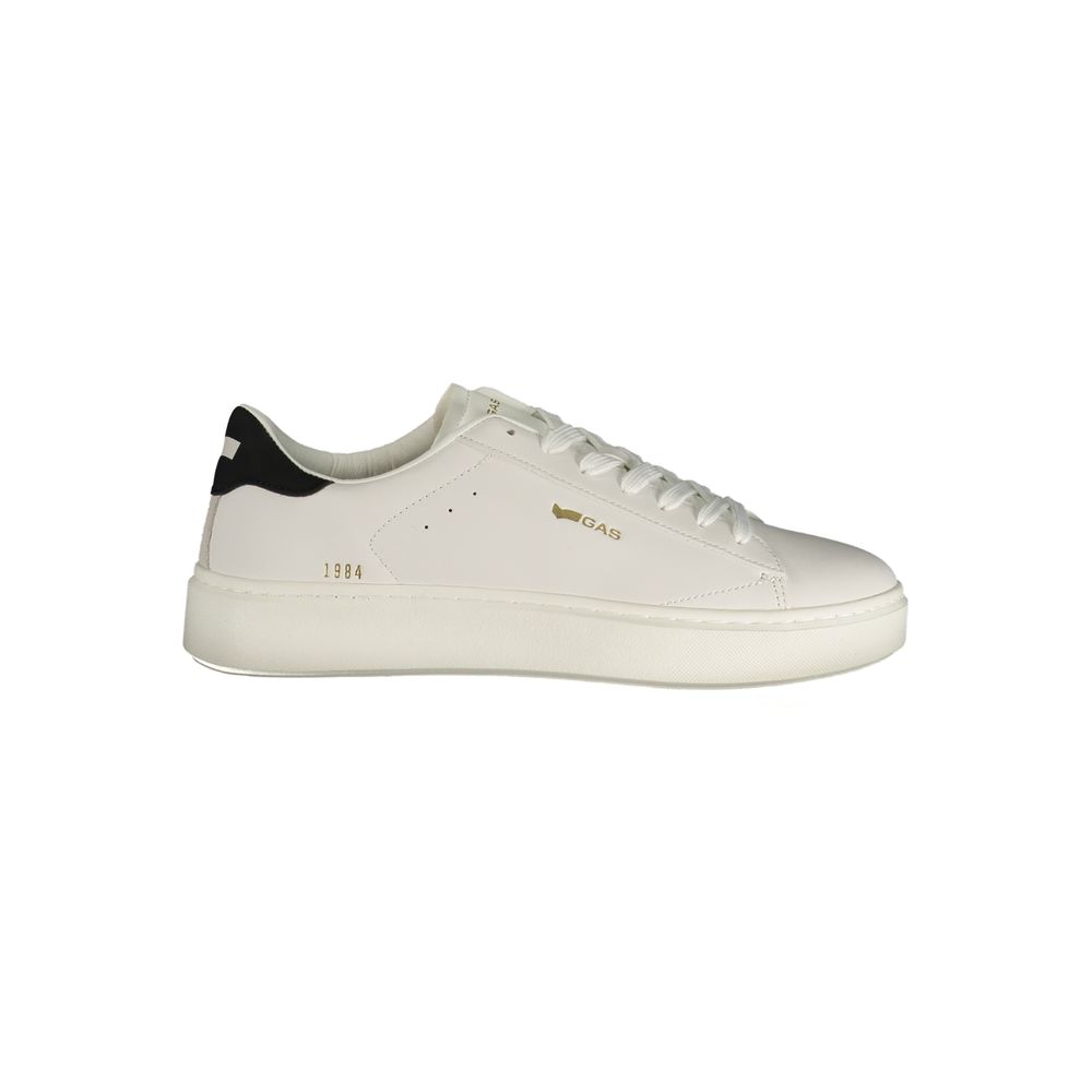 White Polyurethane Men Sneaker