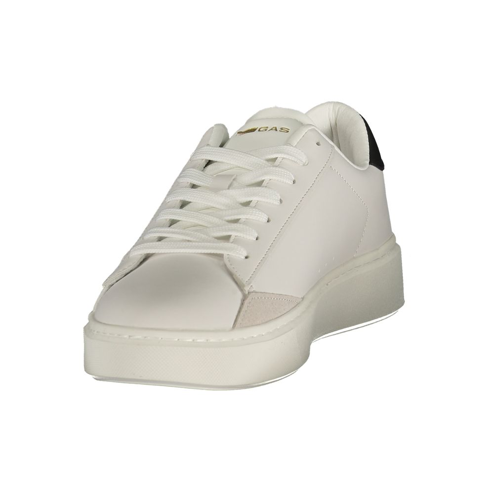 White Polyurethane Men Sneaker