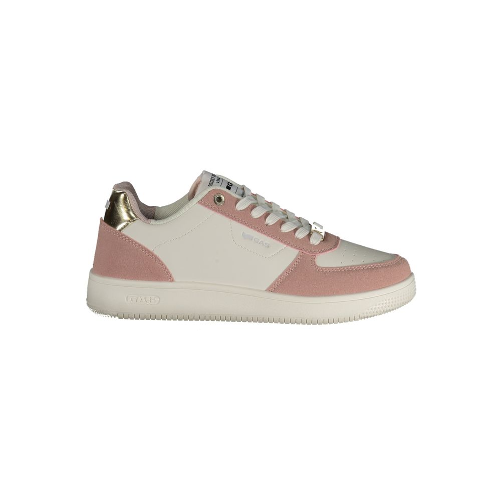 White Polyurethane Women Sneaker