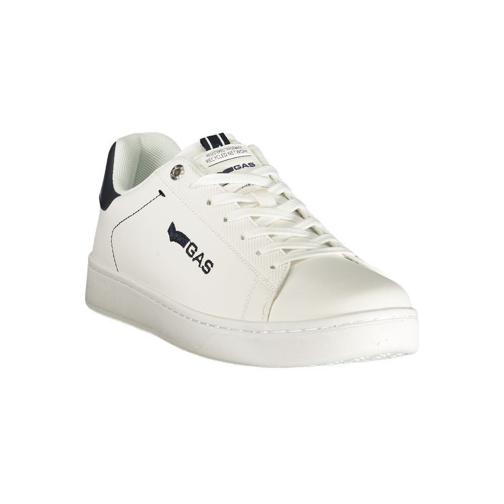 White Polyurethane Men Sneaker