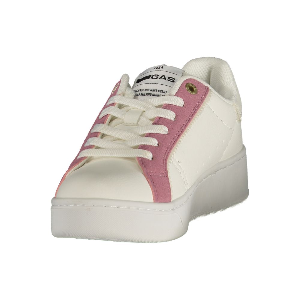 White Polyurethane Women's Sneaker