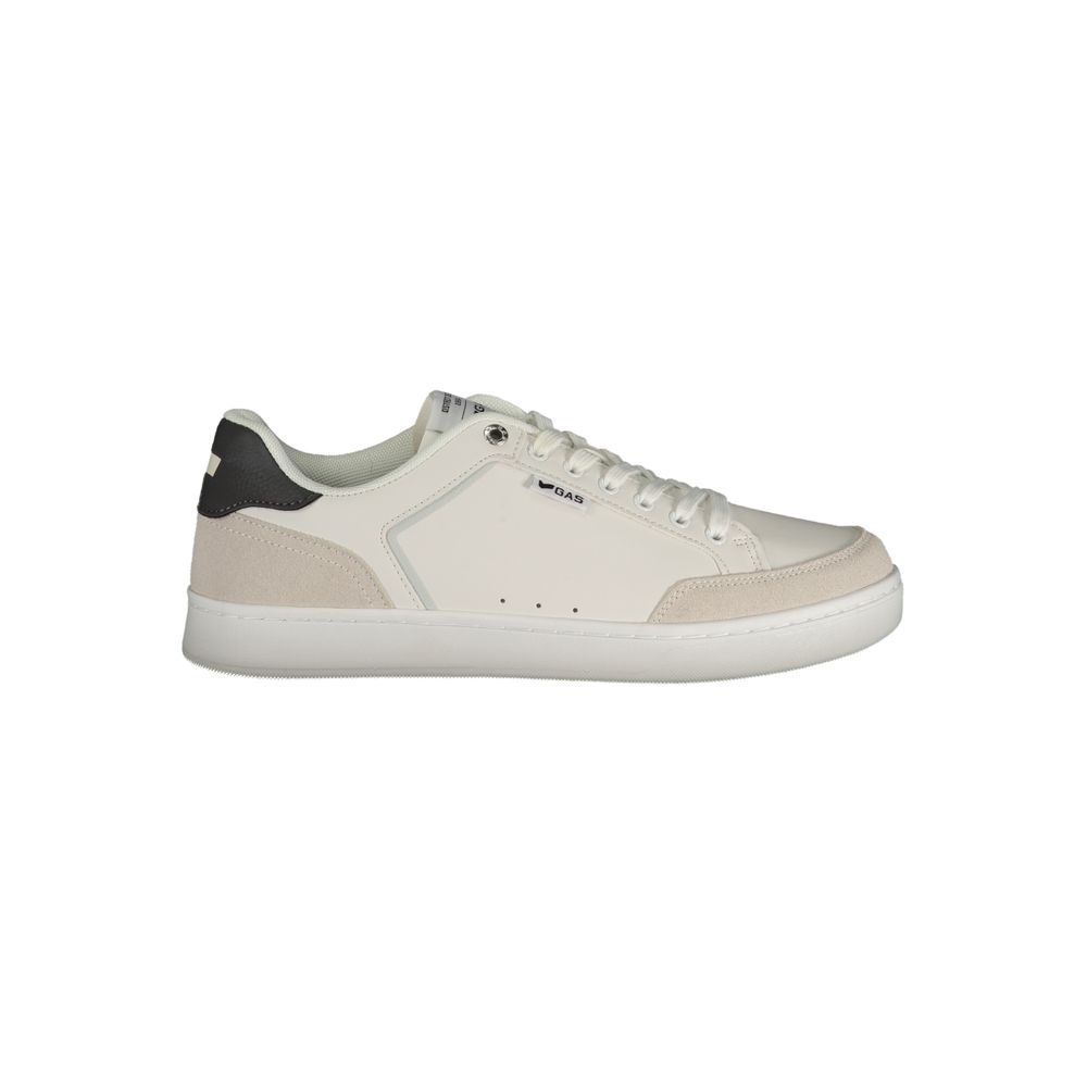 White Polyurethane Men Sneaker