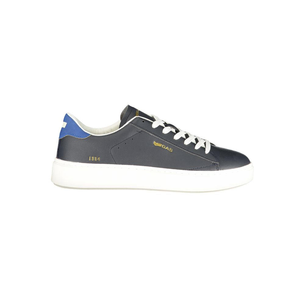 Blue Polyurethane Men Sneaker