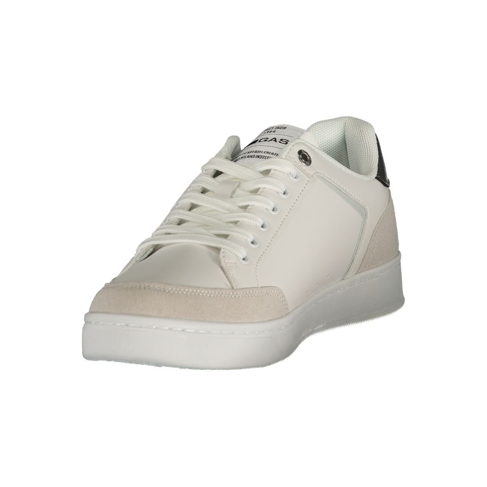 White Polyurethane Men Sneaker