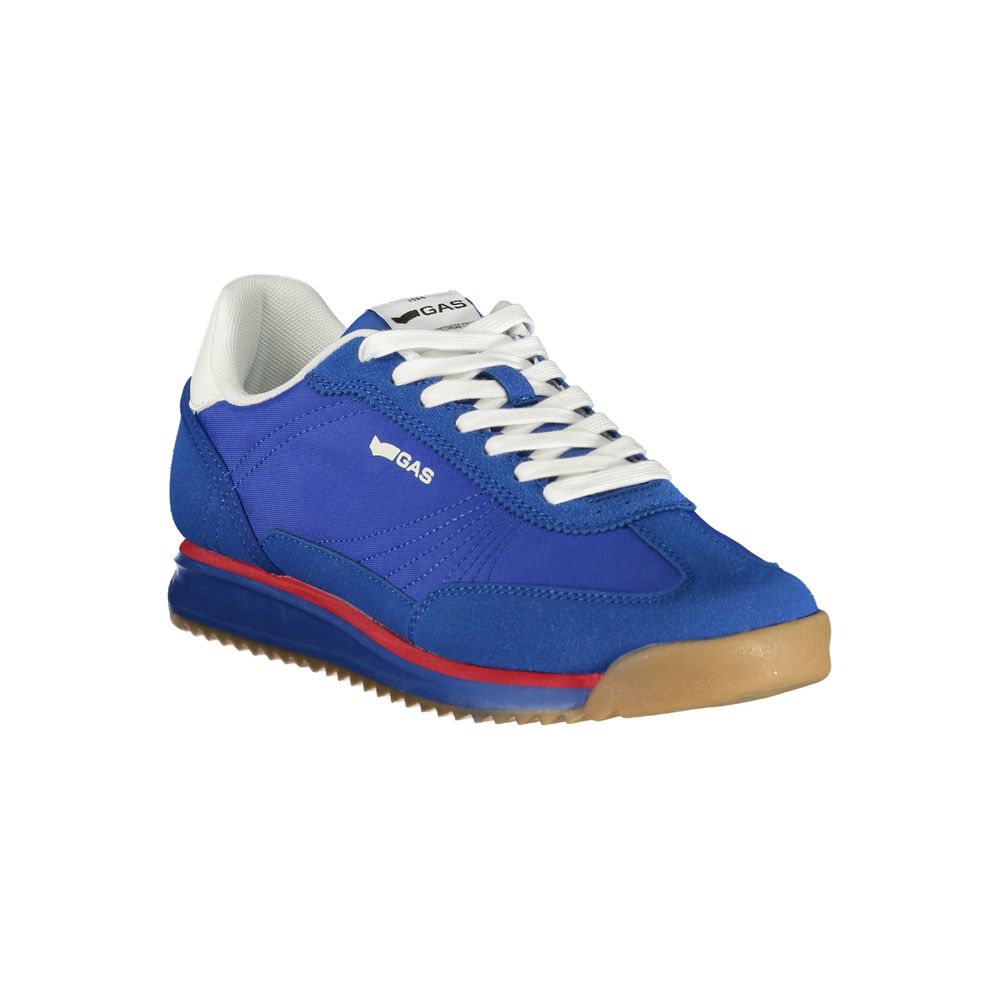 Blue Polyurethane Men Sneaker