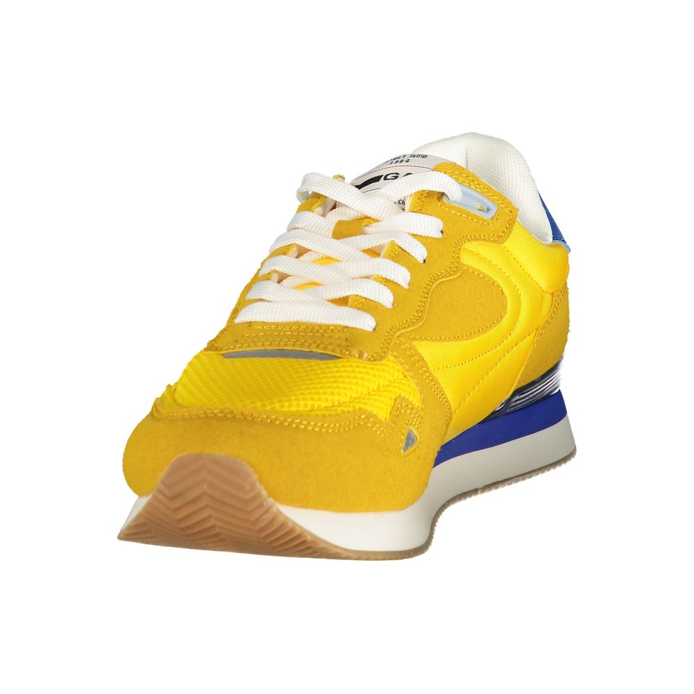 Yellow Polyurethane Men Sneaker