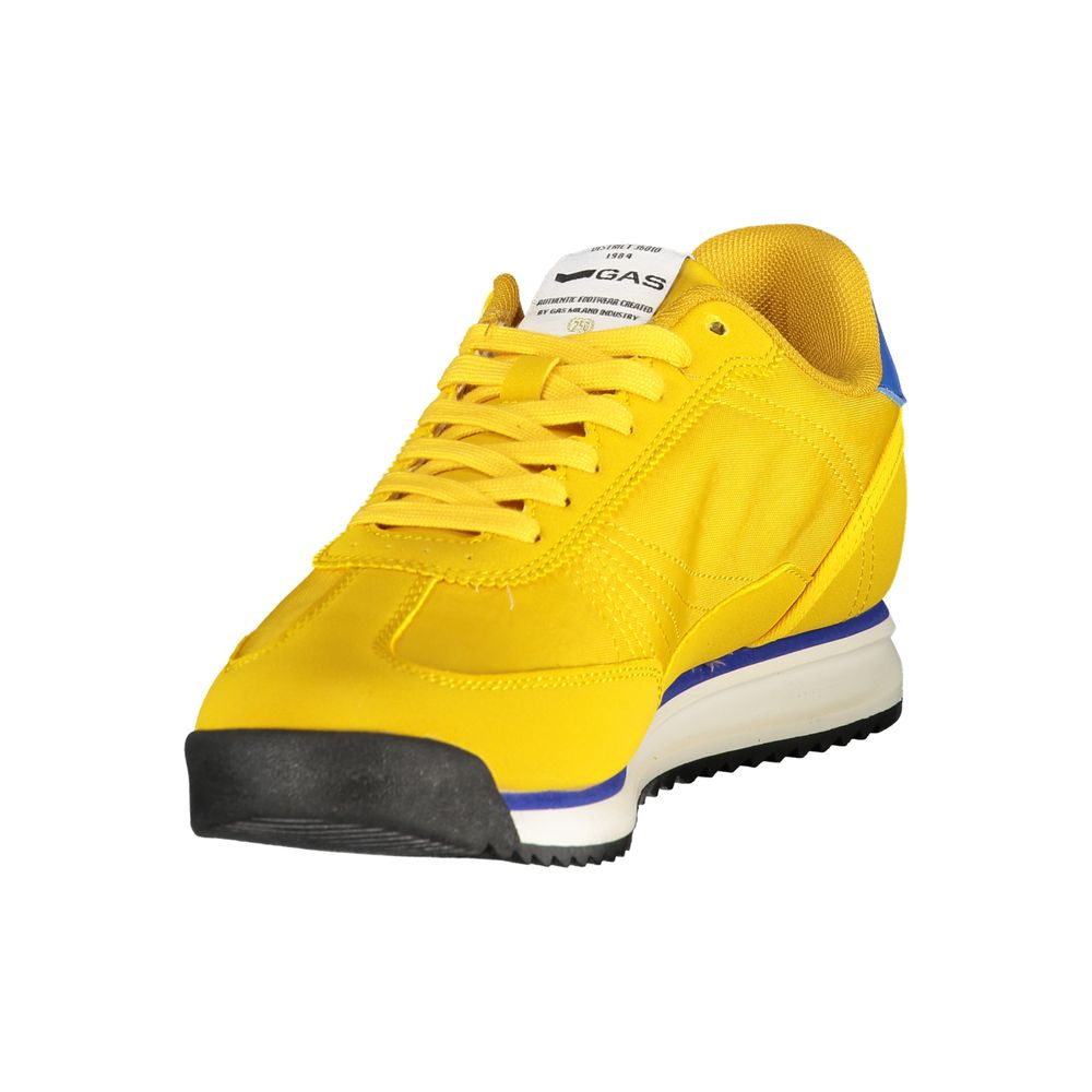 Yellow Polyester Men Sneaker
