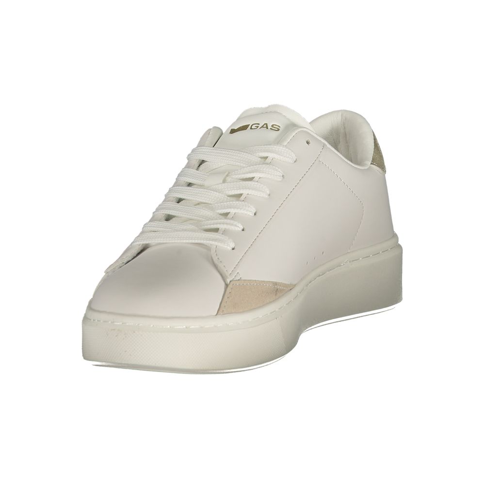 White Polyurethane Women Sneaker