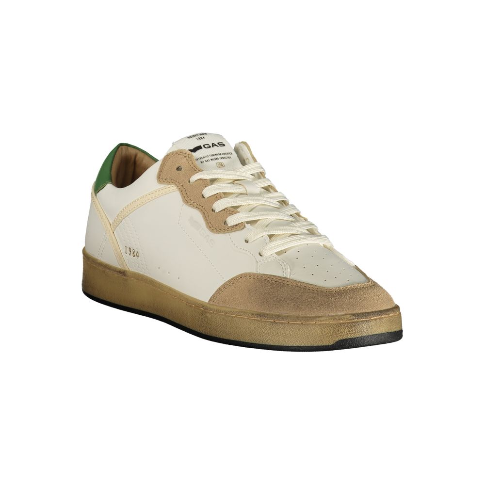 White Polyurethane Men Sneaker