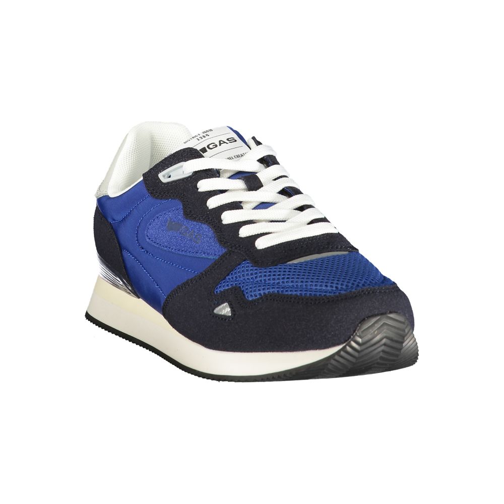 Blue Polyester Men Sneaker
