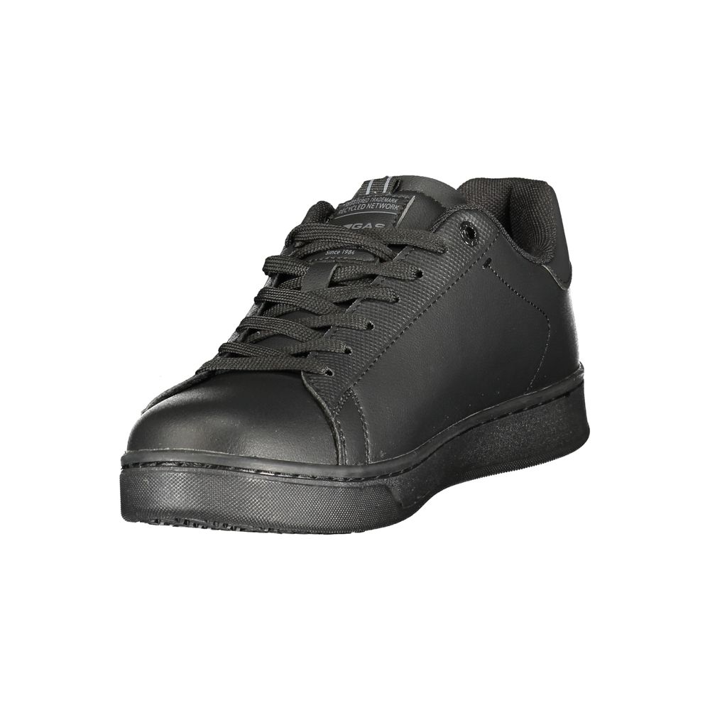 Black Polyurethane Men Sneaker