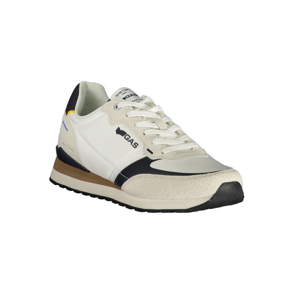 White Polyurethane Men Sneaker