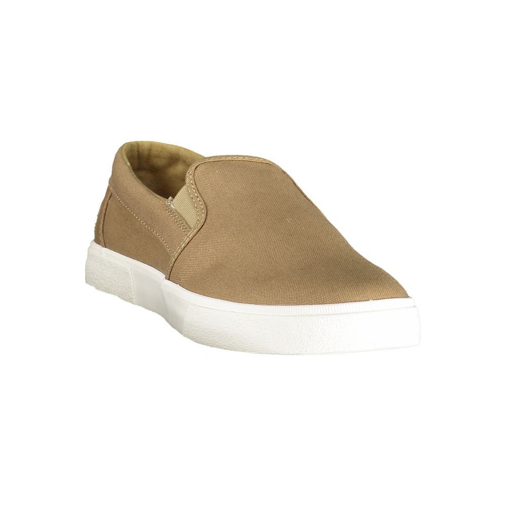 Beige Polyester Athletic Sneakers