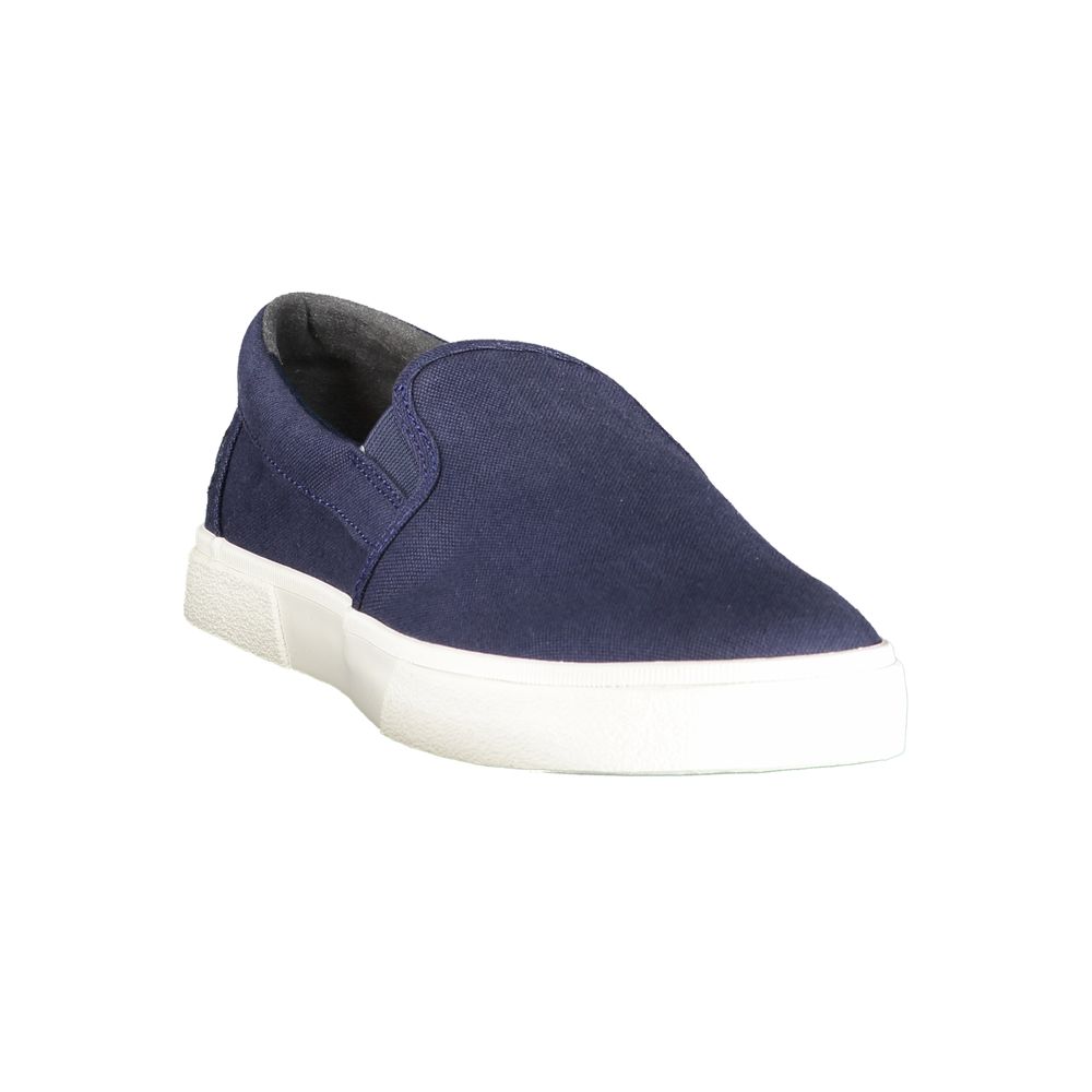 Blue Polyester Athletic Sneakers
