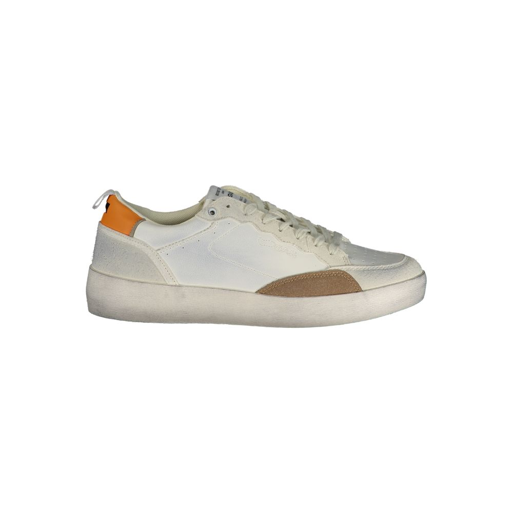 White Polyurethane Men Sneaker