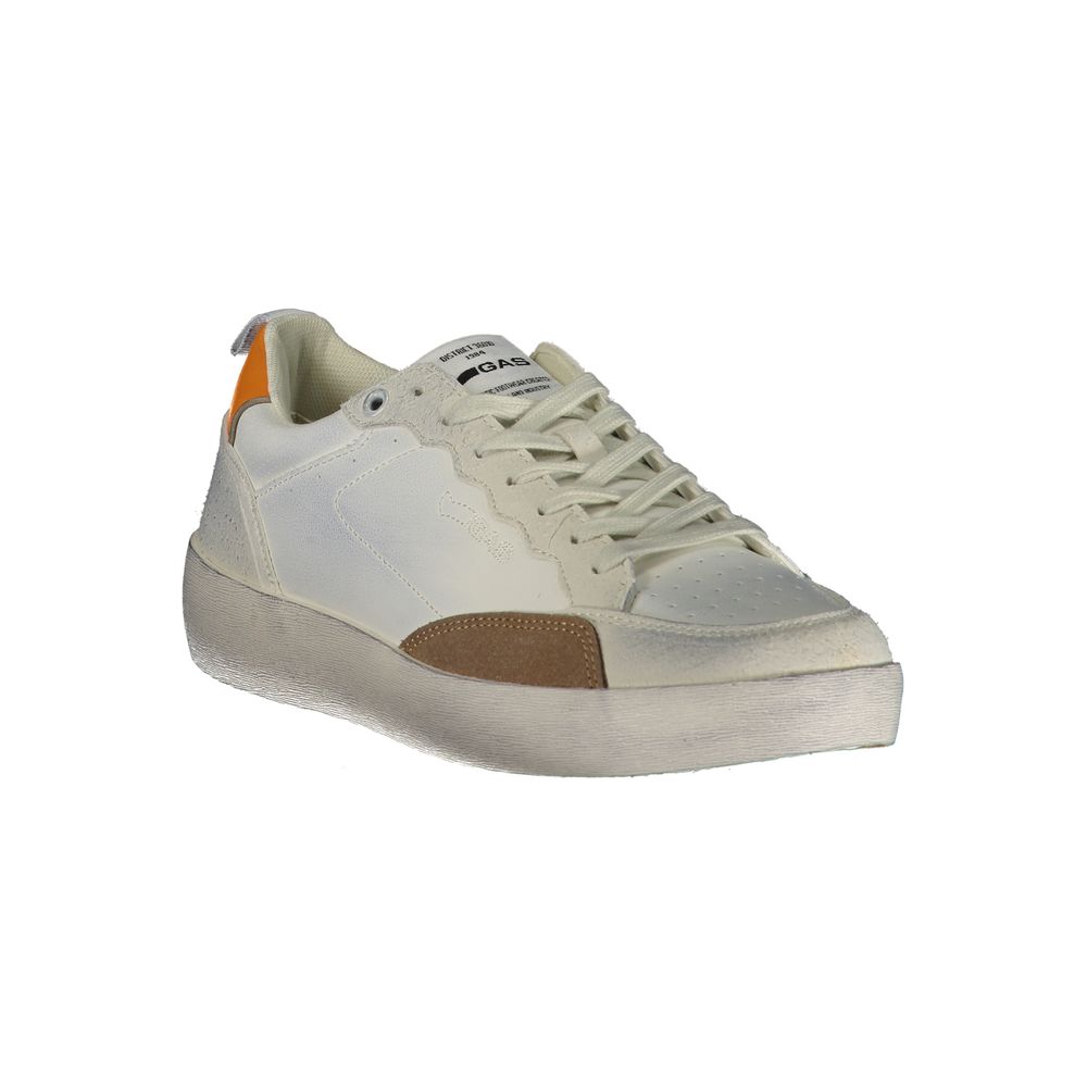 White Polyurethane Men Sneaker