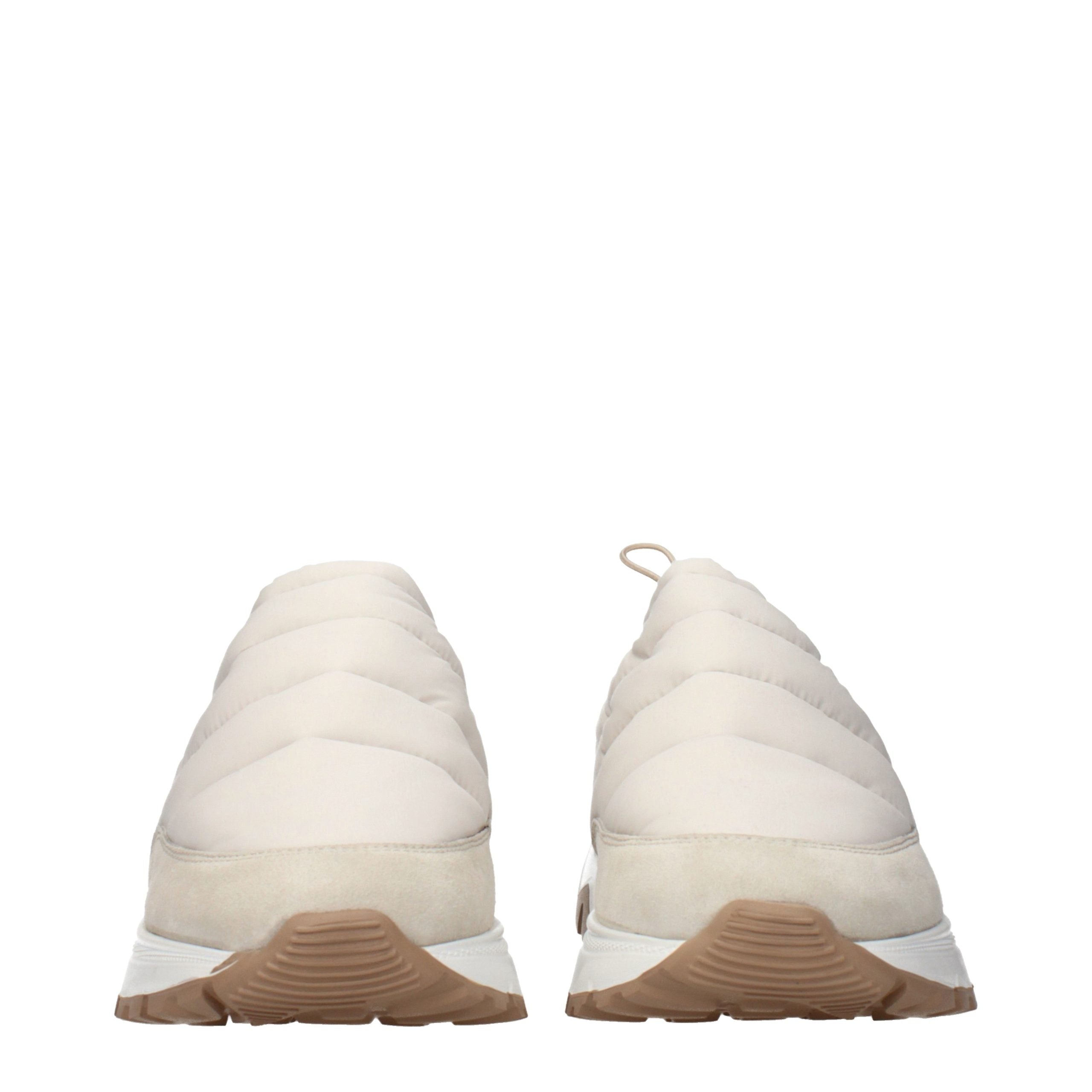 Beige Fabric Chunky Sneakers