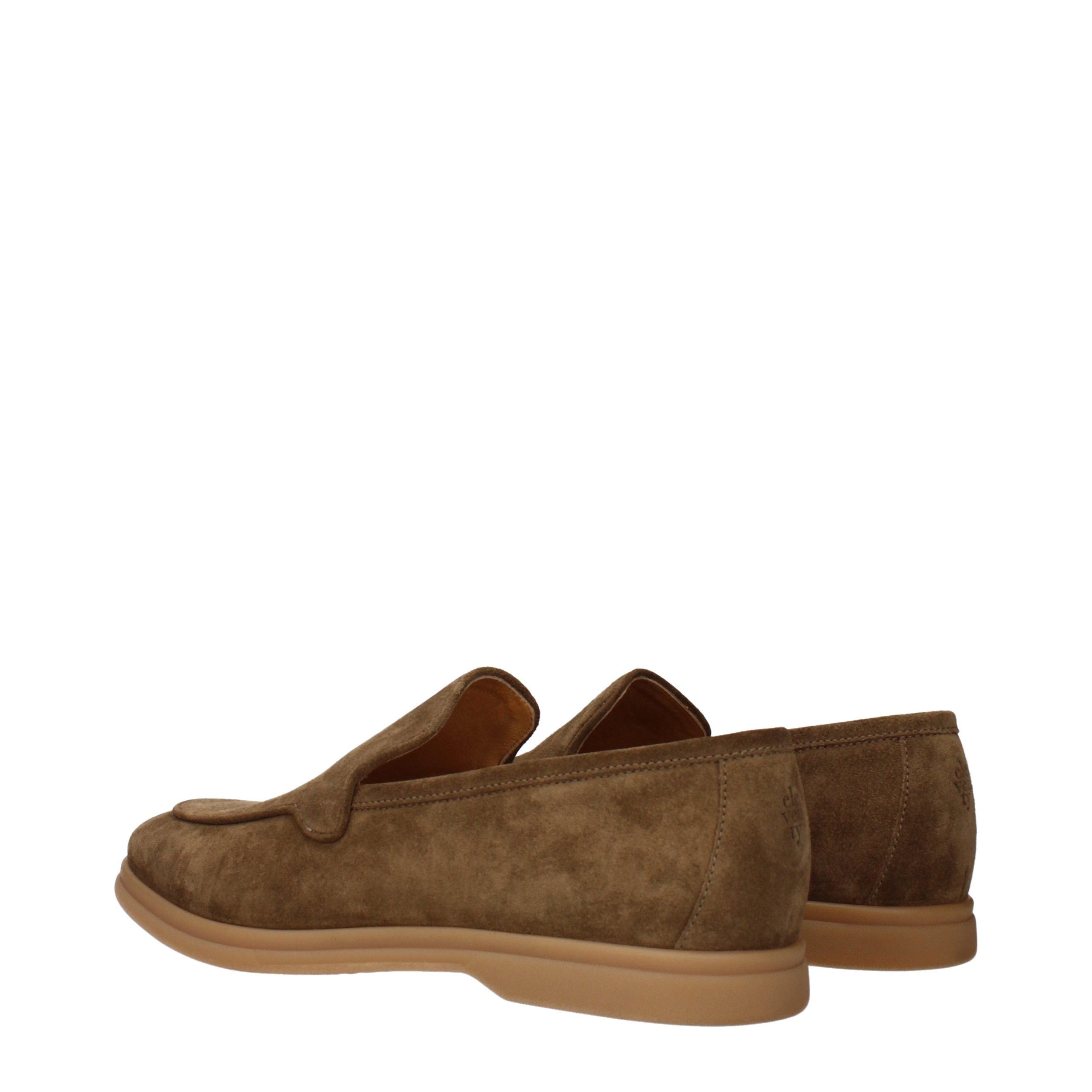 Brown Leather Slip-On Loafers