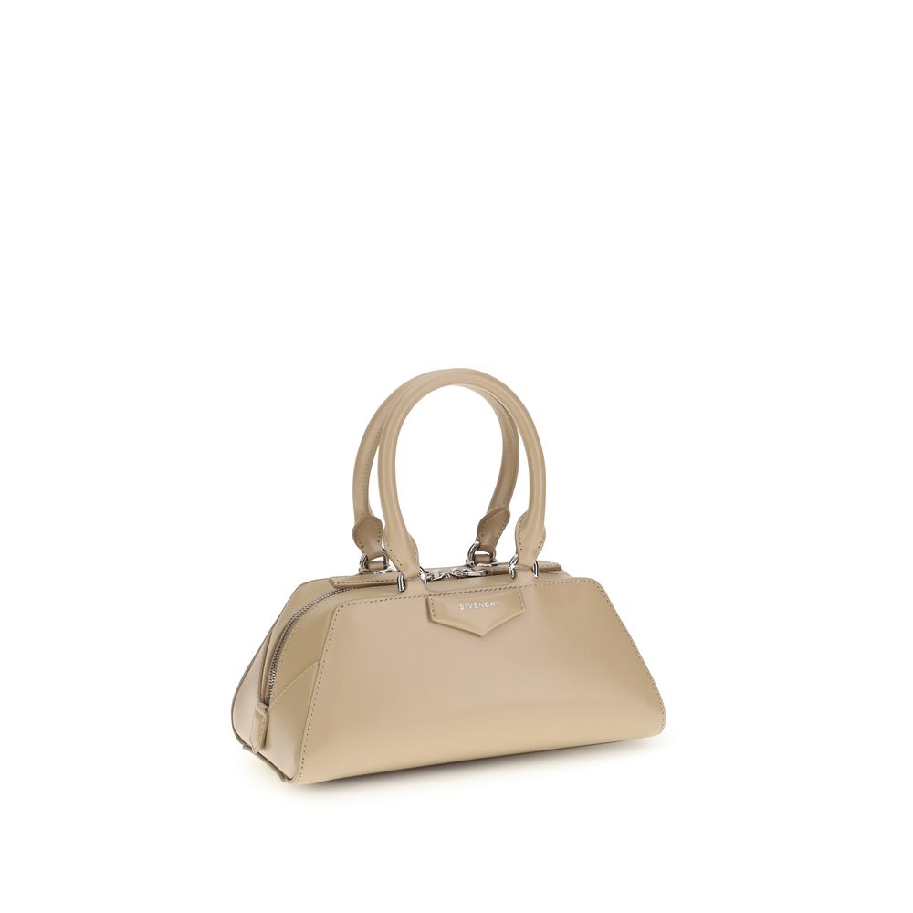 Beige Calf Leather Bos Taurus Handbag