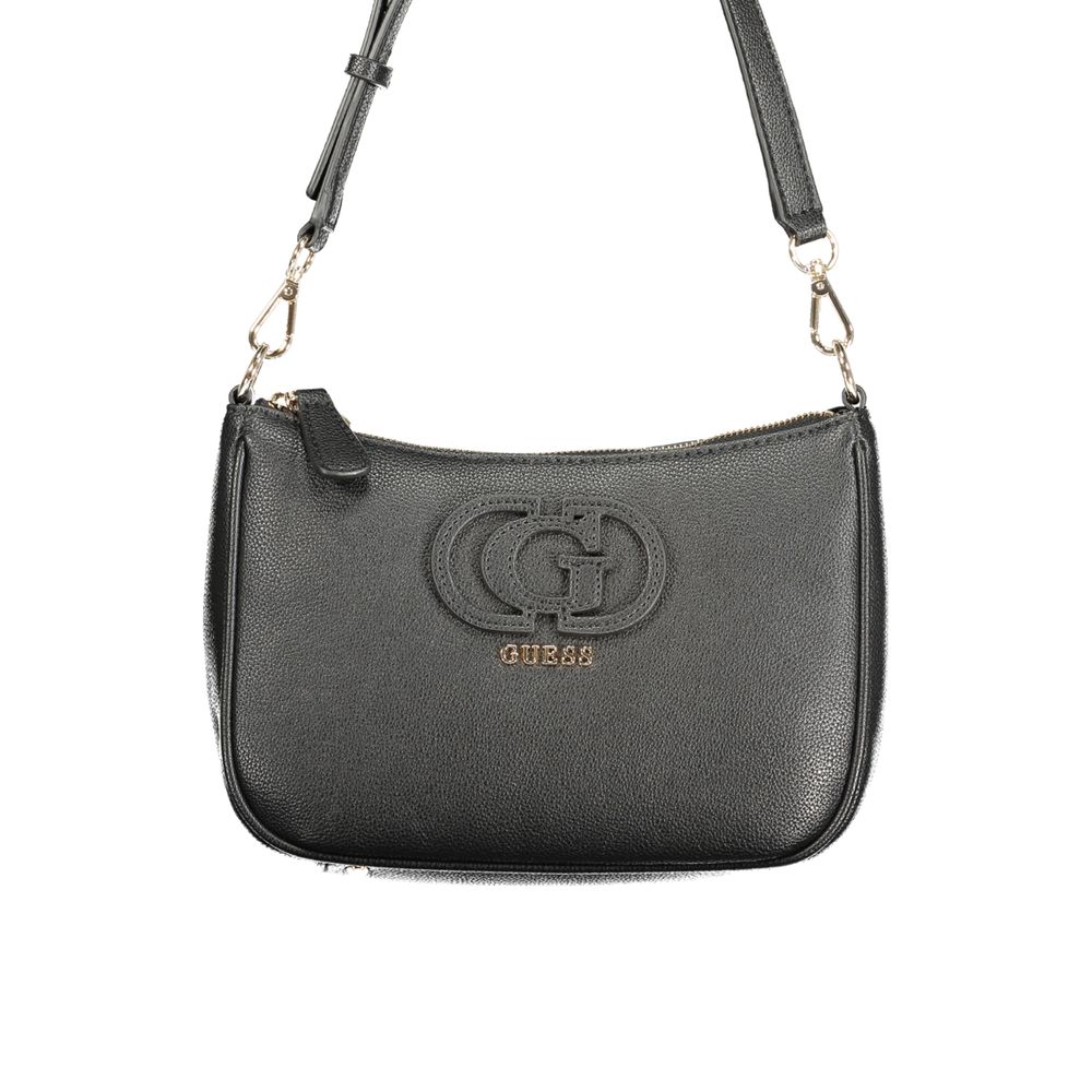 Black Polyurethane Women Handbag