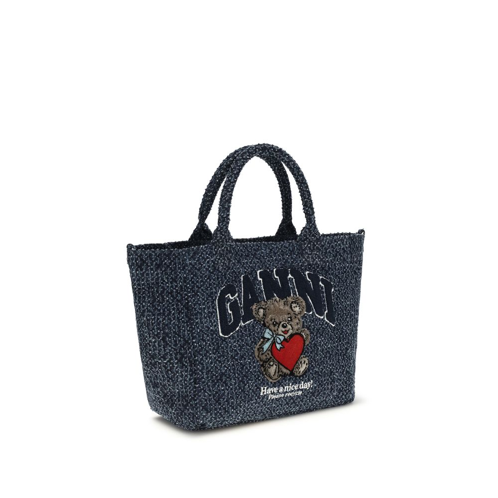 Blue Cotton Shoulder Bag