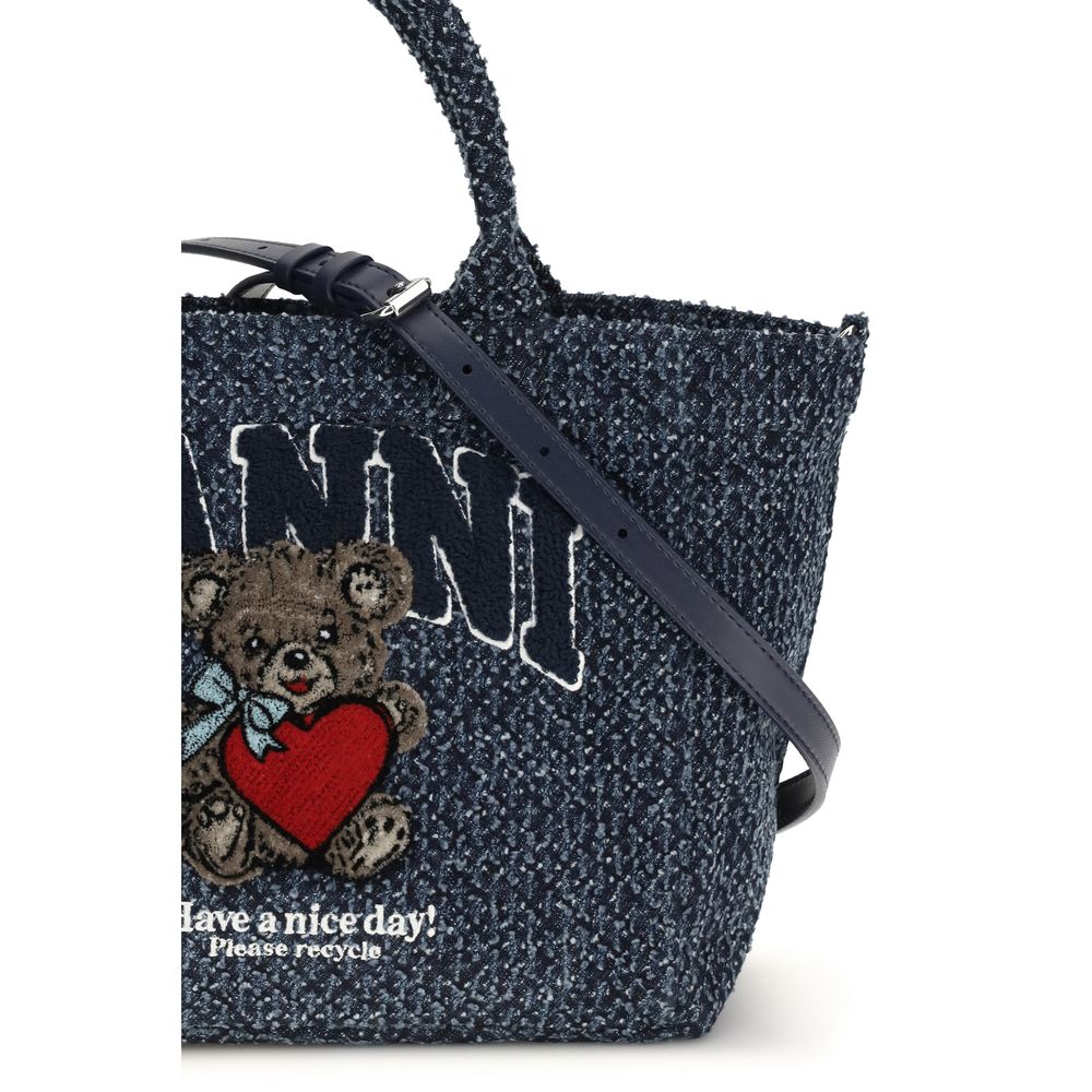 Blue Cotton Shoulder Bag