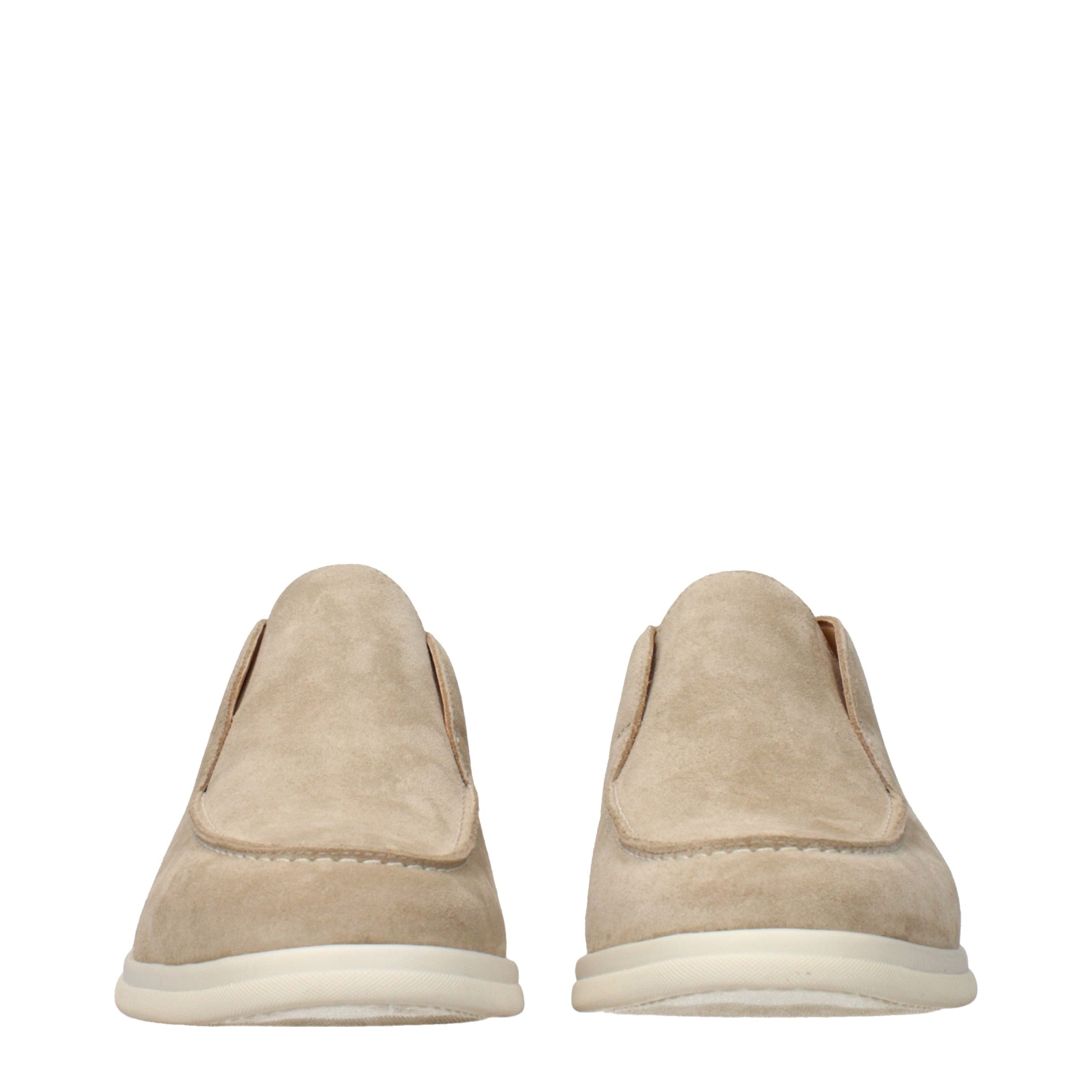 Beige Leather Ankle Boots