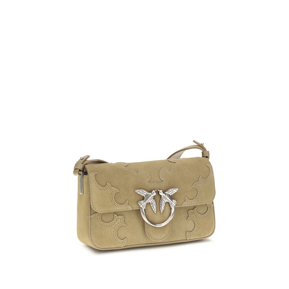 Beige Calf Leather Bos Taurus Shoulder Bag