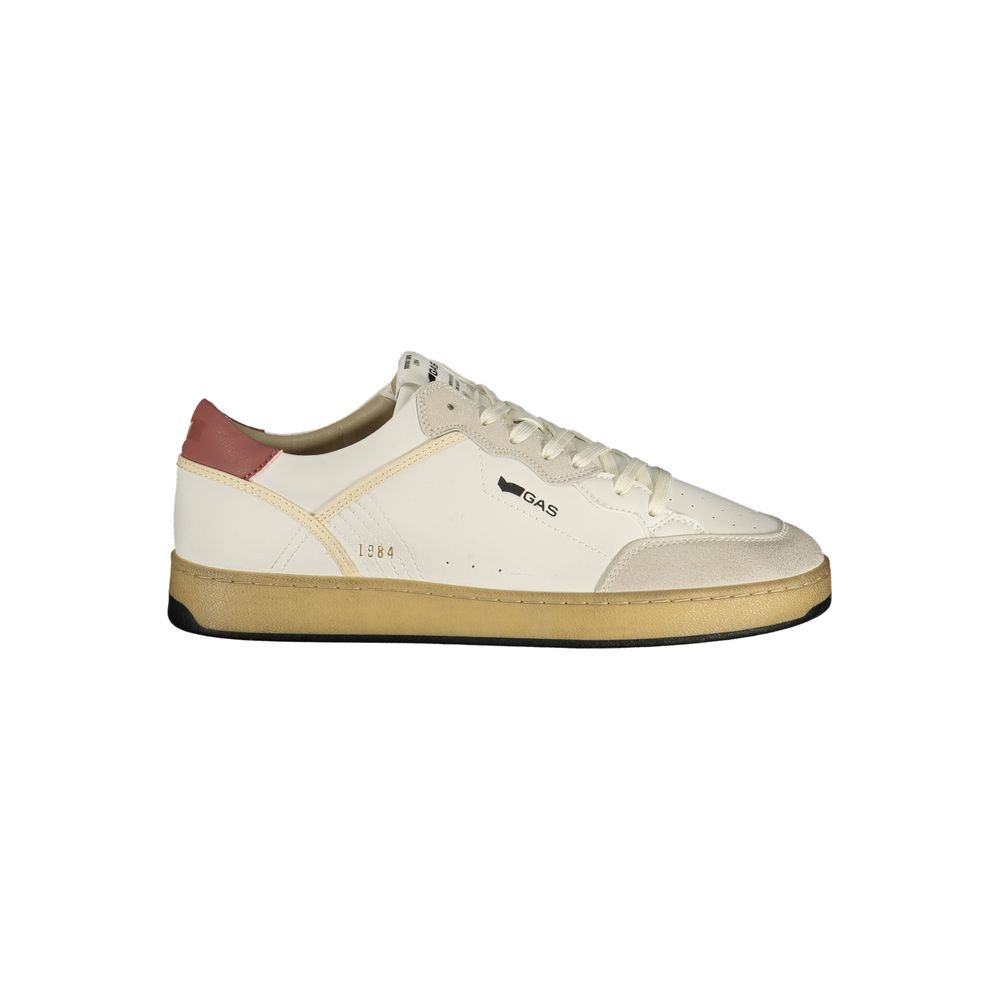 White Polyurethane Men Sneaker
