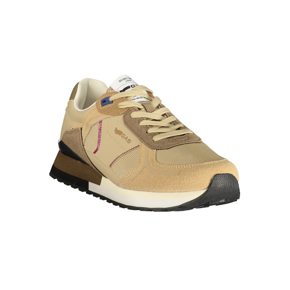 Beige Polyurethane Men Sneaker