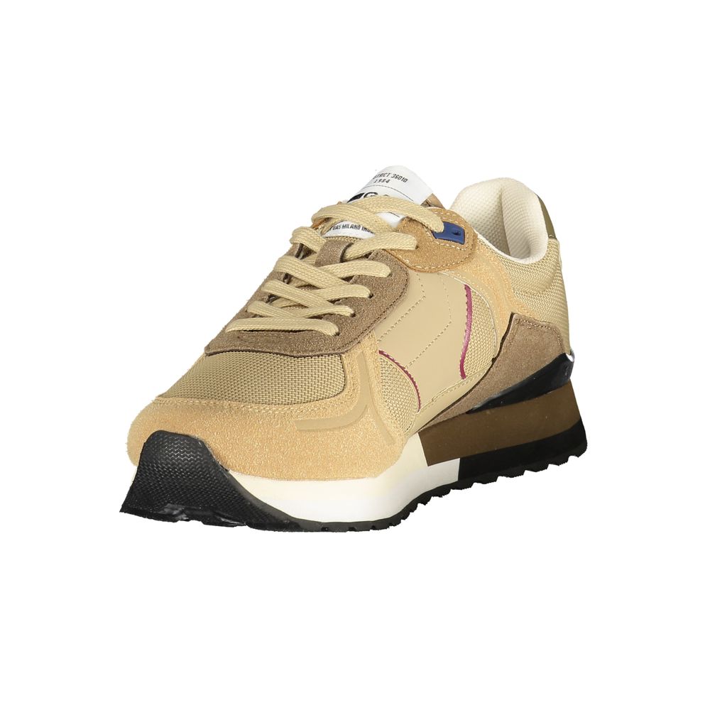 Beige Polyurethane Men Sneaker