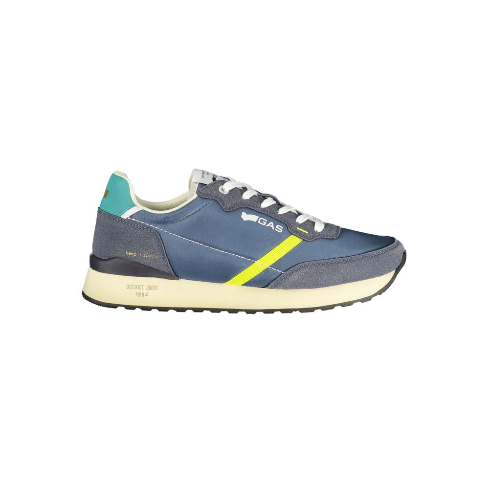 Blue Polyester Men Sneaker