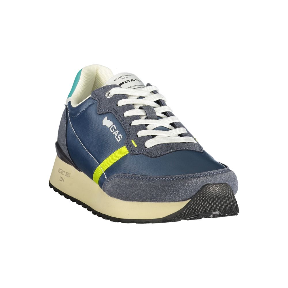 Blue Polyester Men Sneaker