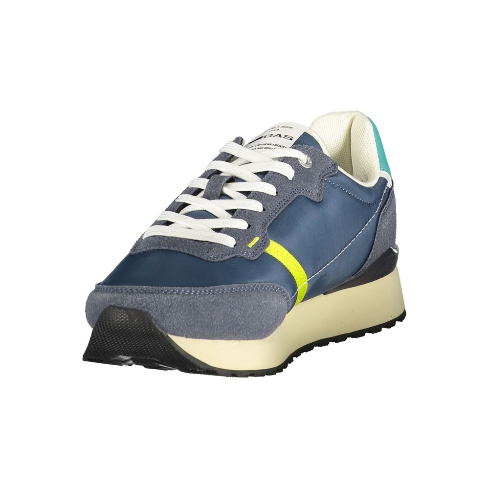 Blue Polyester Men Sneaker