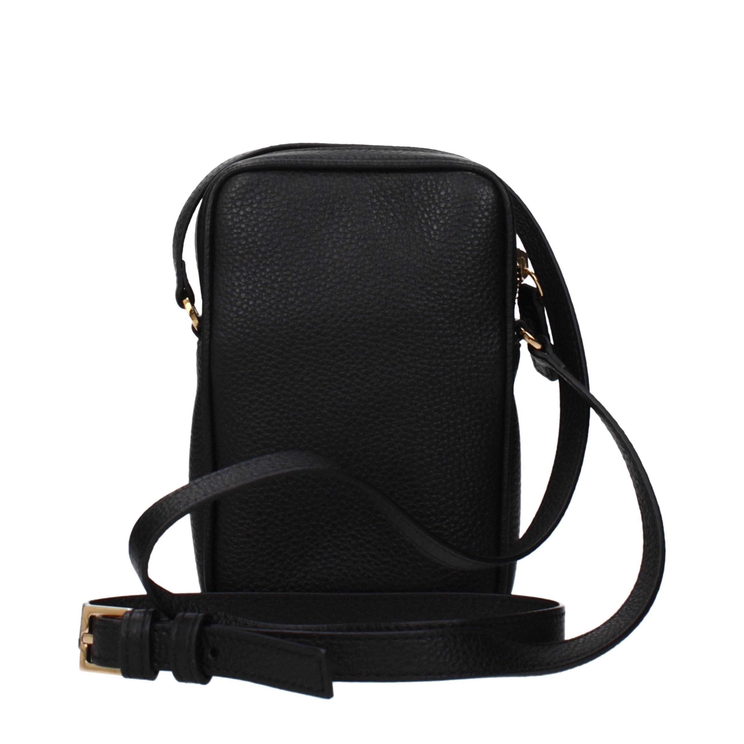 Black Leather Crossbody Bag