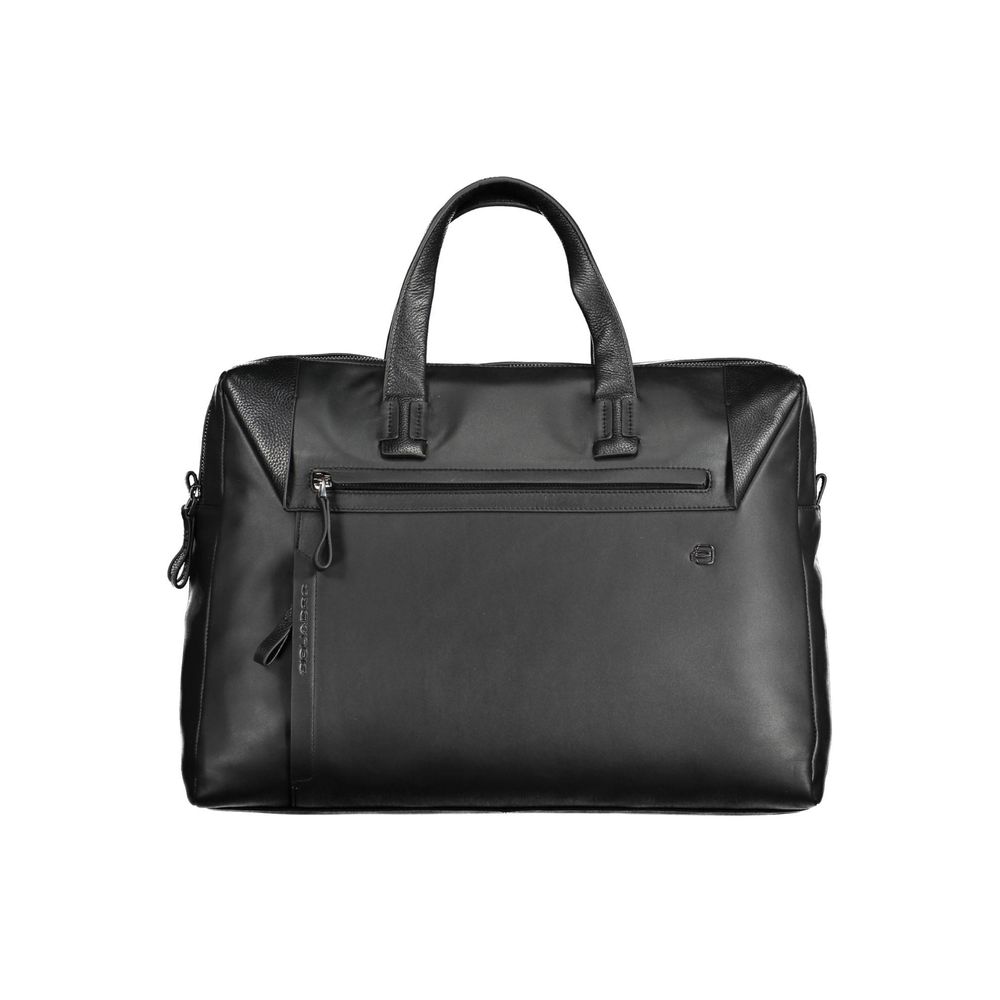Black Leather Men's Briefcase
