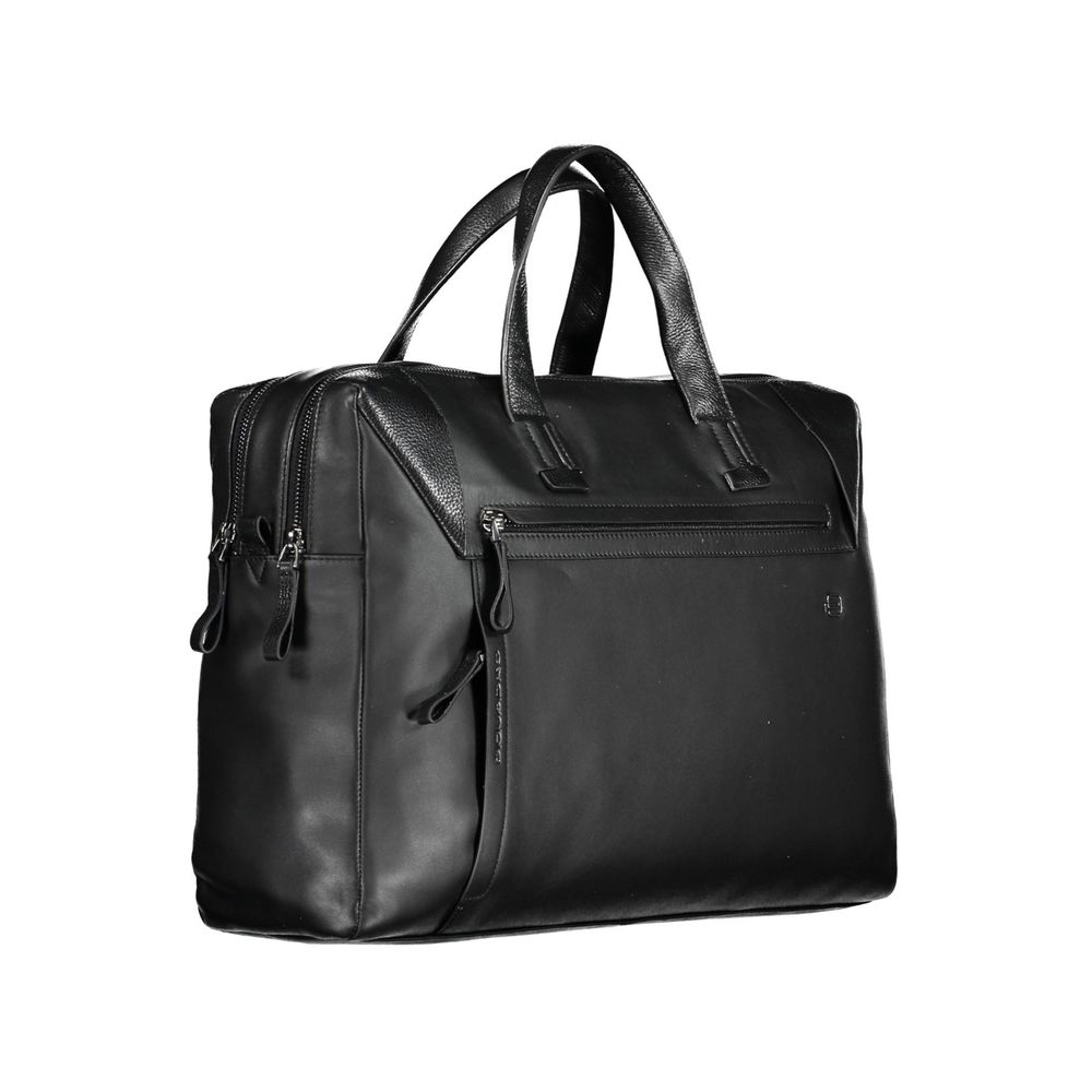 Black Leather Men's Briefcase
