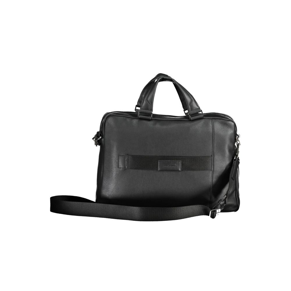 Black Leather Men Briefcase