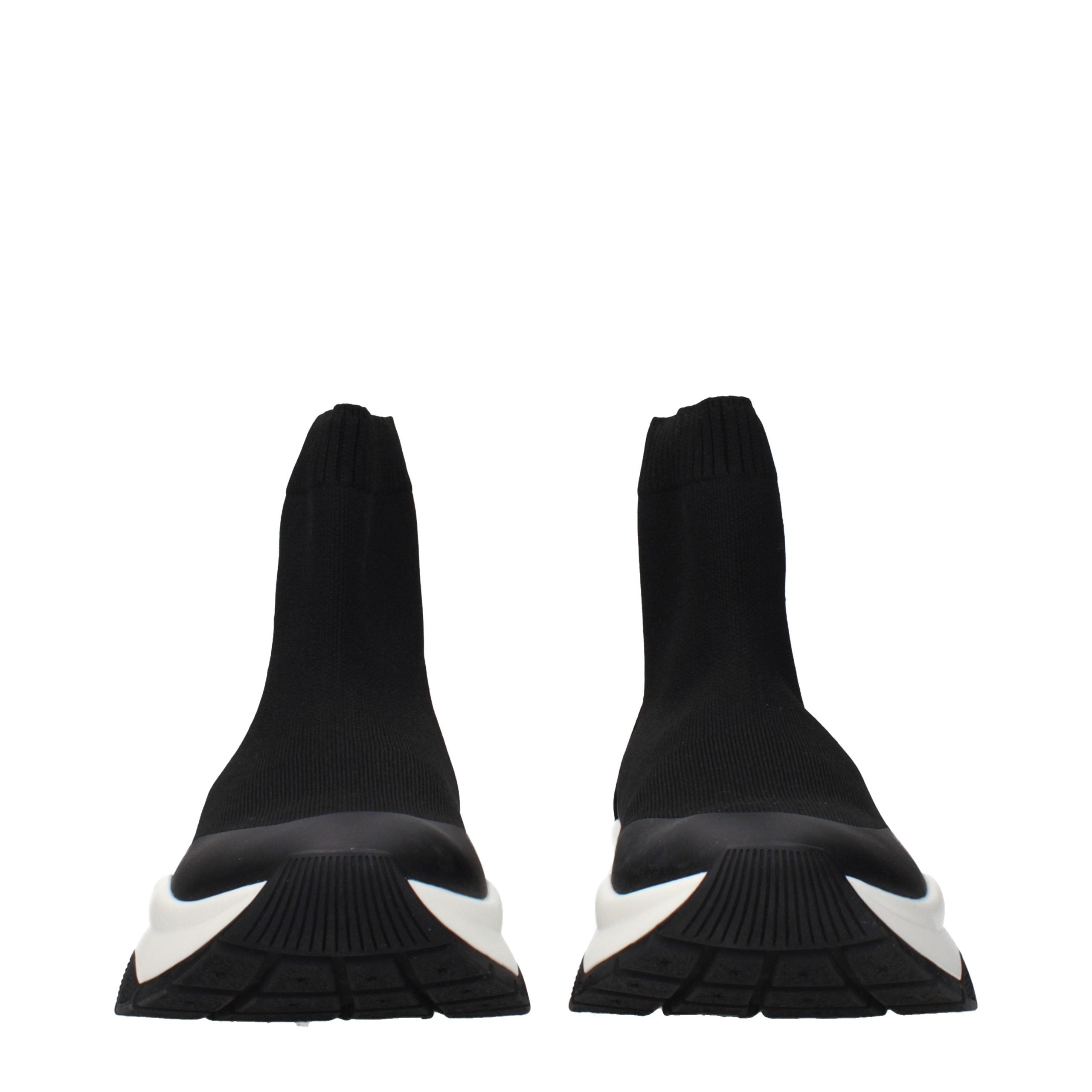 Black Fabric Ankle Boots