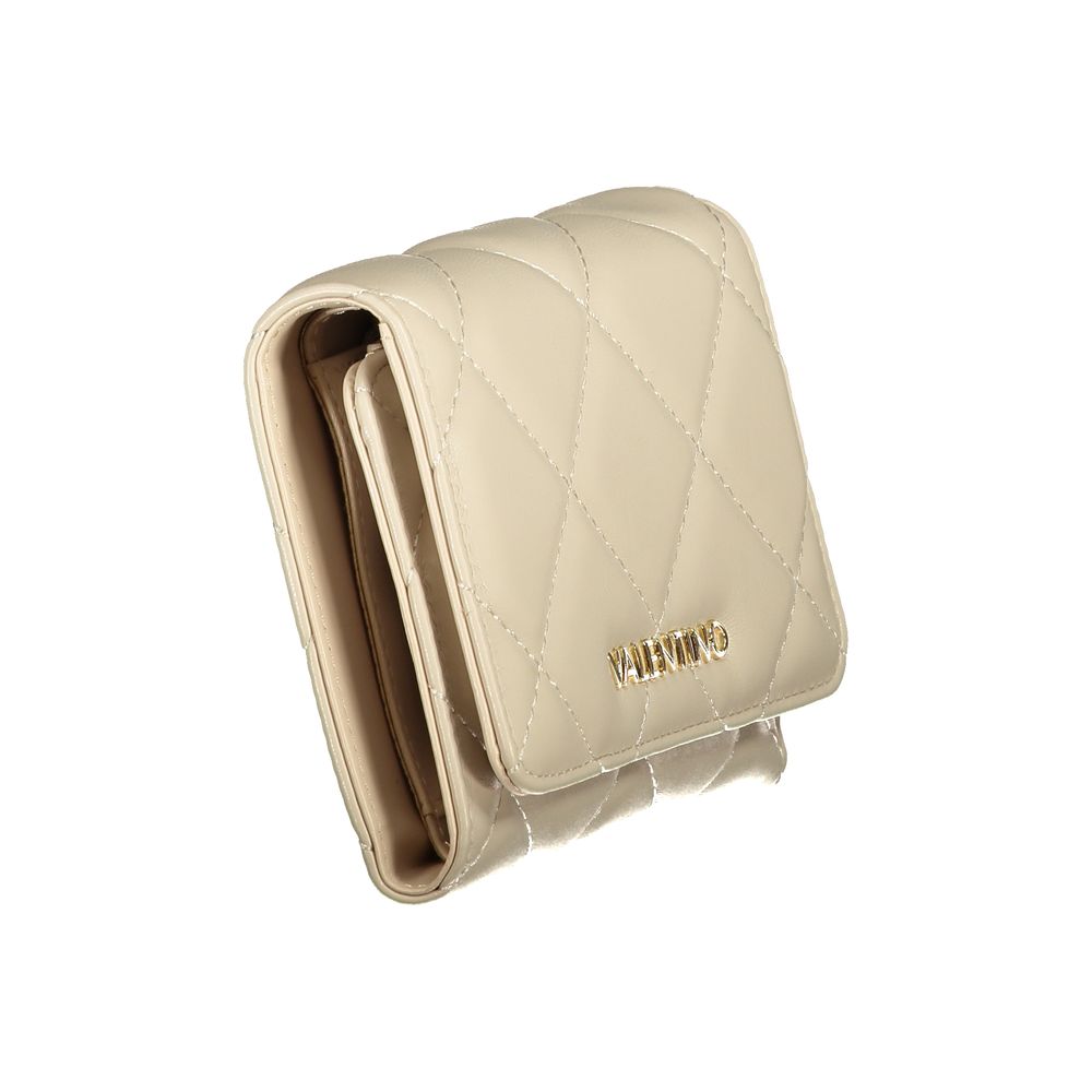 Beige Polyurethane Women Wallet