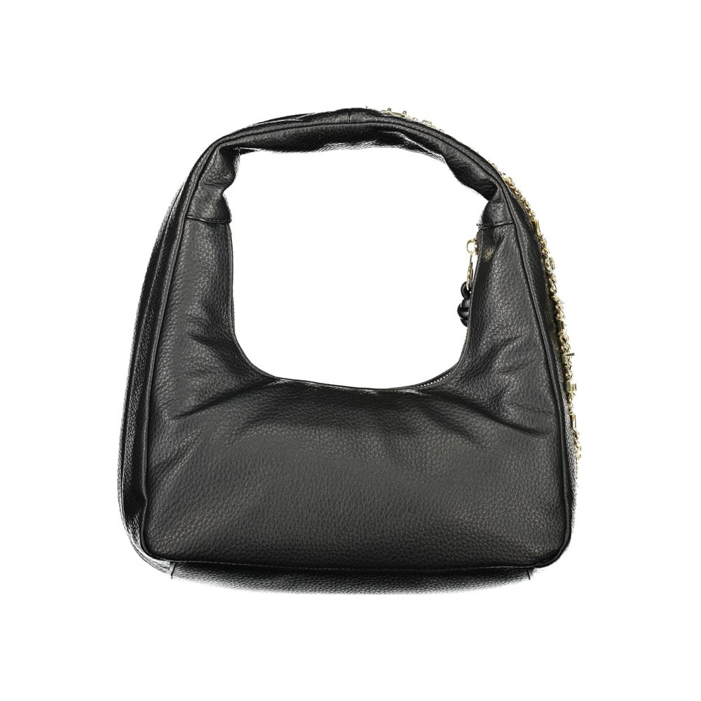 Black Polyurethane Women's Bag with Handle
