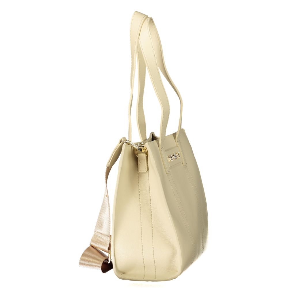 Beige Polyurethane Women's Bag