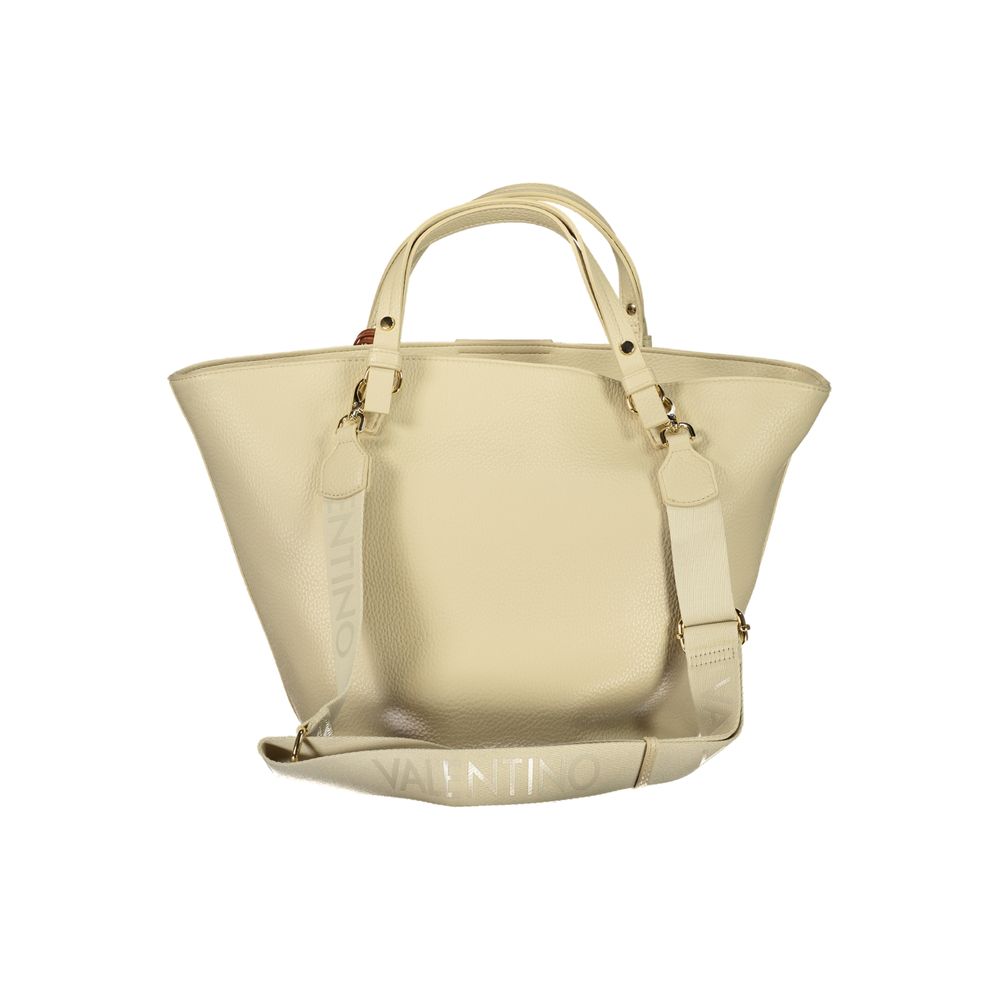 Beige Polyethylene Handbag - styloora.cz
