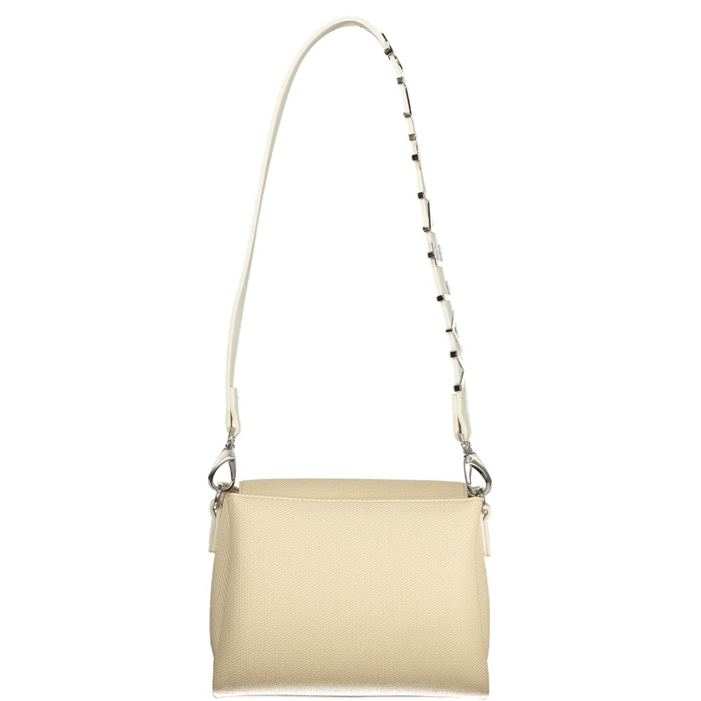 Beige Polyurethane Women's Bag