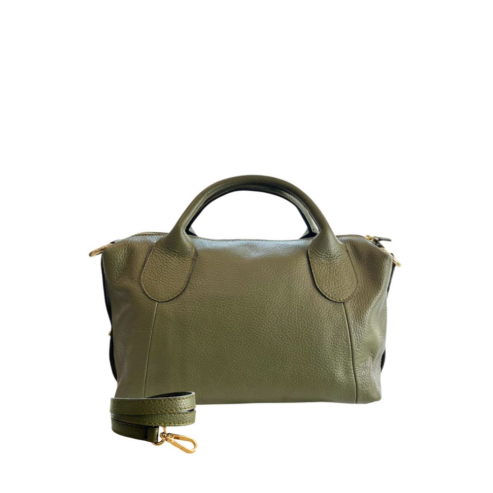 Bicolor Cowhide Shoulder Bag