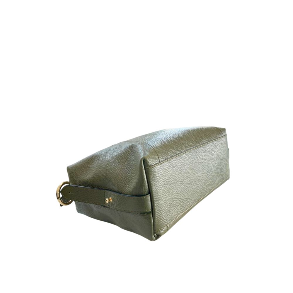 Bicolor Cowhide Shoulder Bag