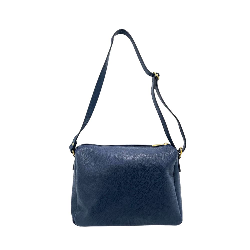 Modrá crossbody taška z hovězí kůže